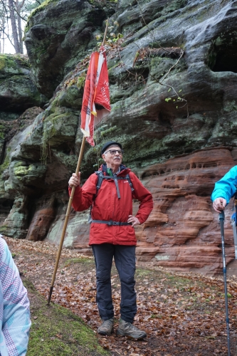 Am Ende der Tour der tapfere Wimpelträger...